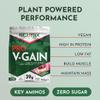 SCI-MX Pro-V Gain - 100% Vegan Protein Powder - Soy, Pea + Rice - Raspberry Cheesecake Flavour - B12 + Magnesium - Muscle Growth - Zero Sugar - Non-GMO - 900g (20 Servings) 39g of Protein per Serving view 2