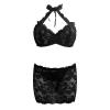 Sexy Lace for Women Elegant Comfortable Lingerie Set Delicate Sheer Design Perfect for Home Wear Accessories (Black, S) view 2