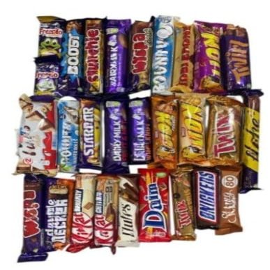 Different 40 Chocolate Bars with Mixed Flavors For All Occasions "Deliciousness that brings a smile"