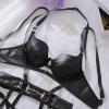 2025 Hot Sexy Leather Lingerie Set Nightclub Wear Restraint Underwear with Hollow Out Straps for Daily Home Use (Black, S) view 4