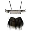 Women's Sexy Lace Lingerie Set Comfortable Mesh Chemise Nightwear for Home Leisure with Detailed Size (Black, M) view 4