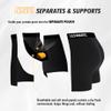 Separatec Separate Pouch Mens Underwear Breathable & Soft Moisture Wicking Micro Modal Support Boxer Briefs with Fly 4 Pack, Black*4, M view 3
