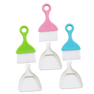 Luxshiny 3sets Cleaning Brush Desktop Household Desktop Dustpan Compact Dustpan Professional Cleaning