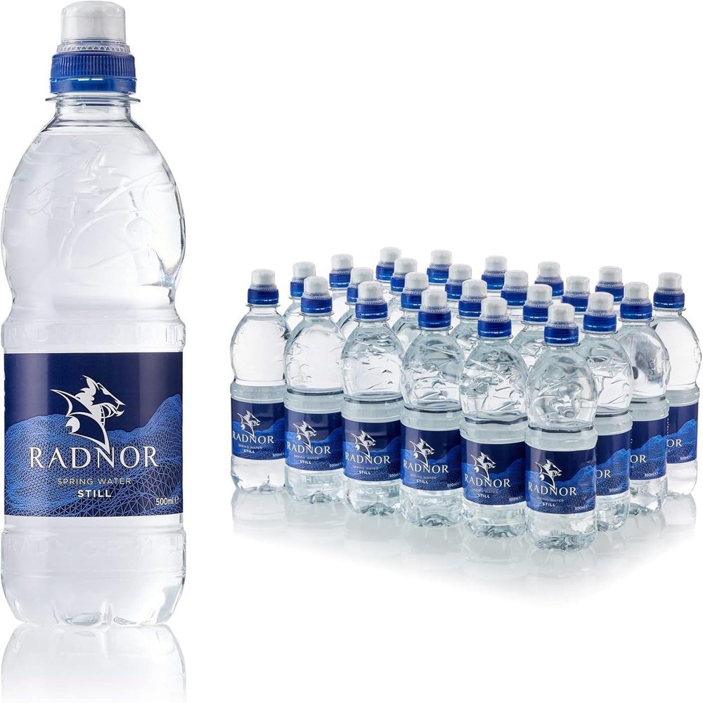Radnor Still Mineral Water 500ml Sports Cap Bottles (Pack of 24) Natural Welsh Spring Water 100% Recyclable Ideal for Active Lifestyles and On-the-Go Hydration
