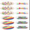 12 Pre-Cut Bright Colourful Birthday Themed Edible Wafer Paper Cake Toppers Decorations view 2