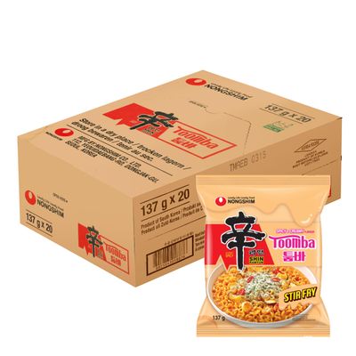 NS Korean [NEW FLAVOUR] Ramyun Stir Fry Spicy & Creamy Toomba Flavour Instant Noodle 137g | Bundle Pack | Instant Meal | Portable & Convenient HALAL (Pack of 20)