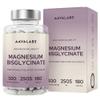 Chelated Magnesium Bisglycinate 2505mg per Daily Dose (Elemental 300 mg) - Unbuffered High Strength Magnesium Supplements for Women and Men 180 Capsules - Vegan