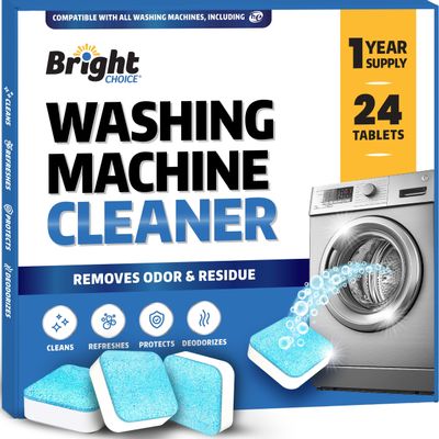 Bright Choice 24 Deep Cleaning Tablets for Front Loading Washing Machines and Front-Loading Washing Machines and Washing Machines