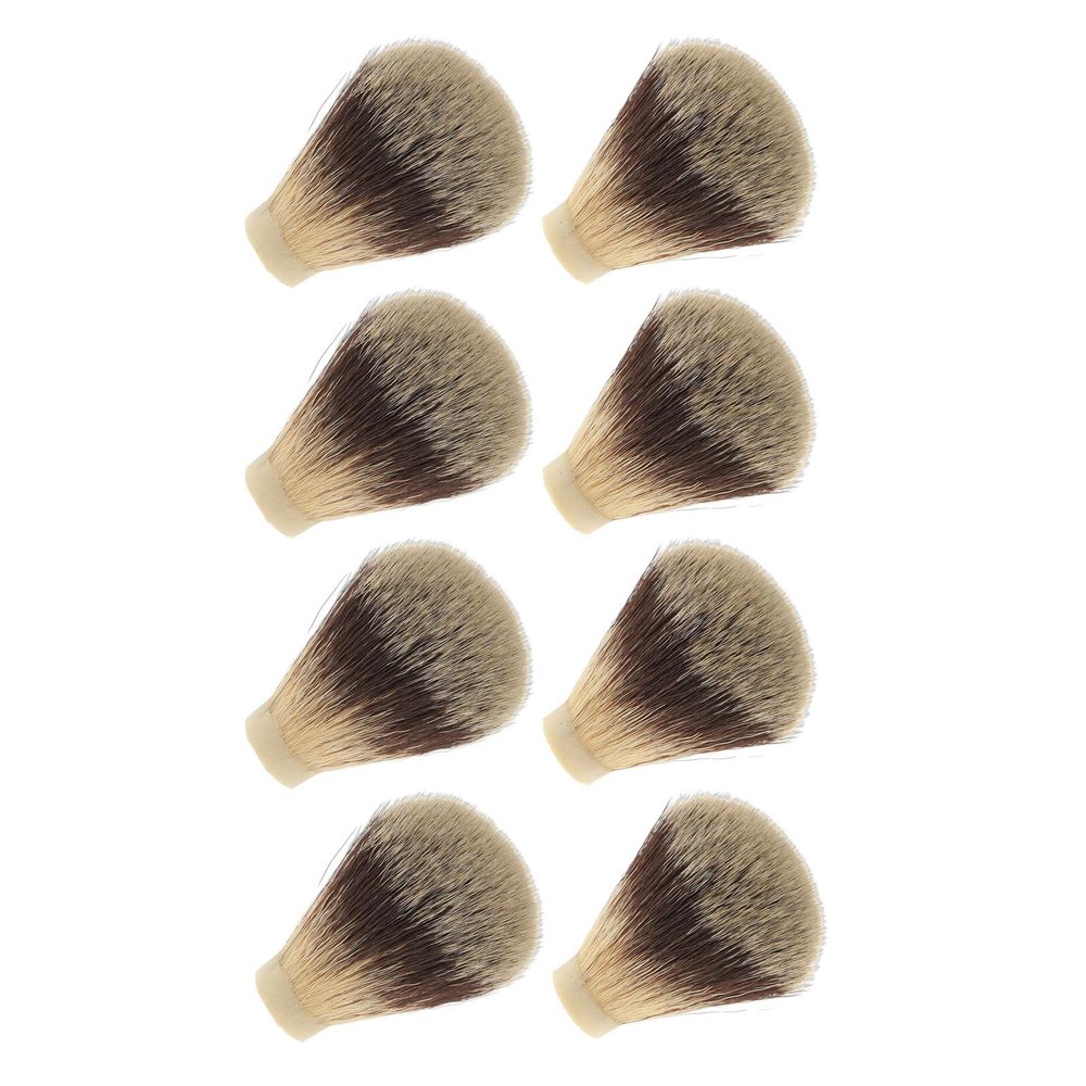 8 Pieces Soft Nylon Facial Shaving Brush Head Knots Replacement for DIY Beard Shaver Hair Brush Handle