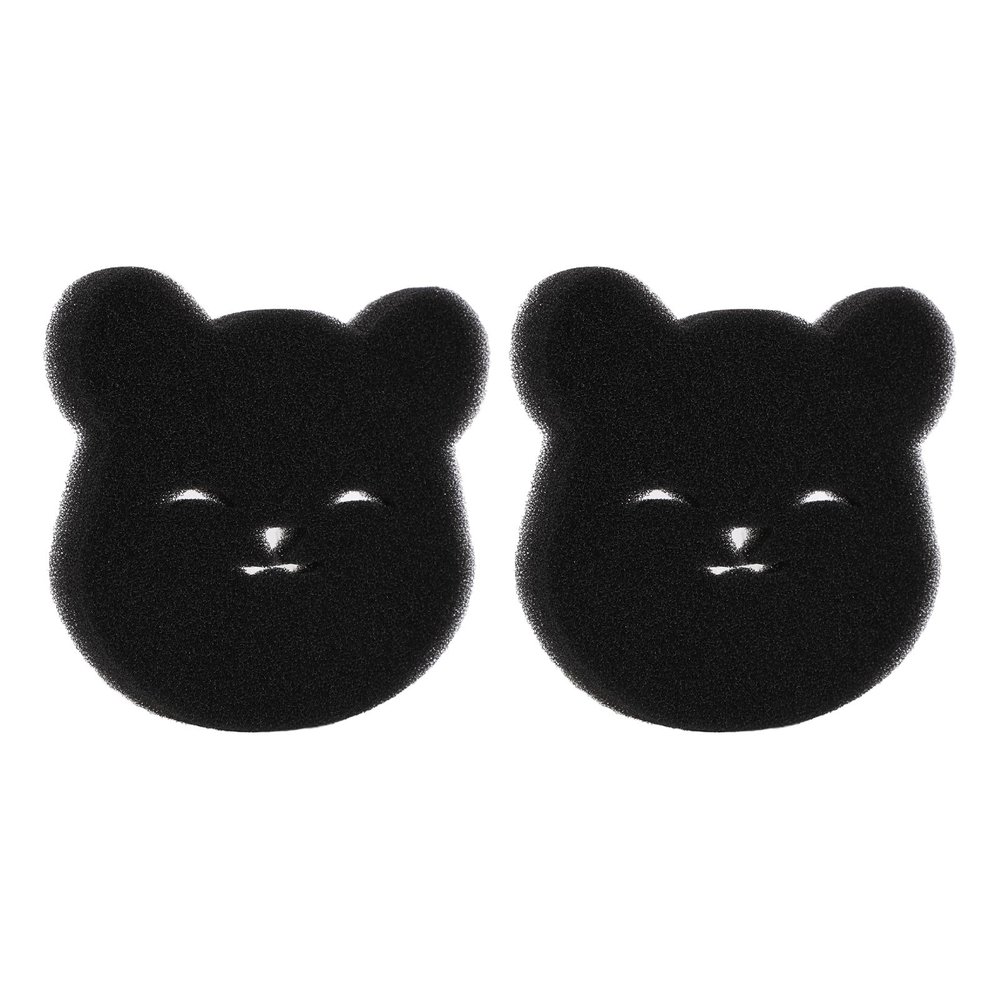 Akozon Laundry Pet Hair Remover - Cute Black Bear Shaped Reusable Hair Catcher for Washing Machine & Dryer - Effective Dog & Cat Removal for Clothing, Bedding, & More (2 Pcs)