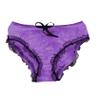 PVC Transparent Mini Patchwork Lace Panties Wet Look Leather Latex Plastic Bikini Panties Customizable,Black,XXL view 3