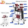 Upright Walker with Seat for Seniors, Hemiplegia Rehabilitation Standing Frame, Portable Walking Aid with 10 Adjustable Height Levels for Adults view 4