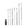 DINHEAROM 8pcs Stainless Steel Earwax Removal Tool Set for Ear Cleaning Personal Hygiene Use view 1