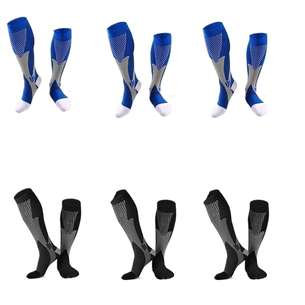 HWJFDC Compression Socks Men's Sports Compression Socks Varicose Veins Cycling Socks Nursing Running Compression Socks(ZH530,S M)