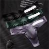 3 PCS Sexy Transparent Underwear Men Thongs Sports Fitness Letter Thin Hip Panties G-Strings Ice Silk Low Waist Seamless(Skin 3PCS,L) view 3