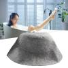 BOJHGO Sauna Hat 2pcs Felt Sauna Hat Anti Heat Cap For Bath House Head Protection Bathroom Shower Cap Hair Quickly Towel Drying Towel Hats(Gray) view 3