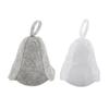 BOJHGO Sauna Hat 2pcs/set Natural Felt Sauna Hat Bathhouse Vaporarium Hat Man Woman Sauna Accessories view 1