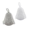 BOJHGO Sauna Hat 2pcs/set Natural Felt Sauna Hat Bathhouse Vaporarium Hat Man Woman Sauna Accessories view 4