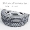 12 Inch Electric Wheelchair Rear Wheel Assembly, Aluminum Alloy Wheel Hub, Non-slip Solid Rubber Tire, Bearing: 17mm, 1 Pair view 3