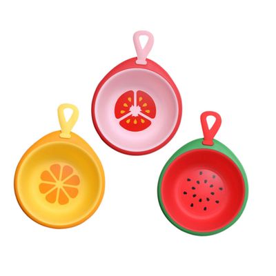RYQZOVKX 3pcs Cartoon Washbasin Bath Food Wash Basin Bathtub Lemon Bowls Bottle Cups Fruit Tub Seat Suction Bowl Snack Spill Water Lids/280