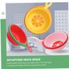 RYQZOVKX 3pcs Cartoon Washbasin Bath Food Wash Basin Bathtub Lemon Bowls Bottle Cups Fruit Tub Seat Suction Bowl Snack Spill Water Lids/280 view 3