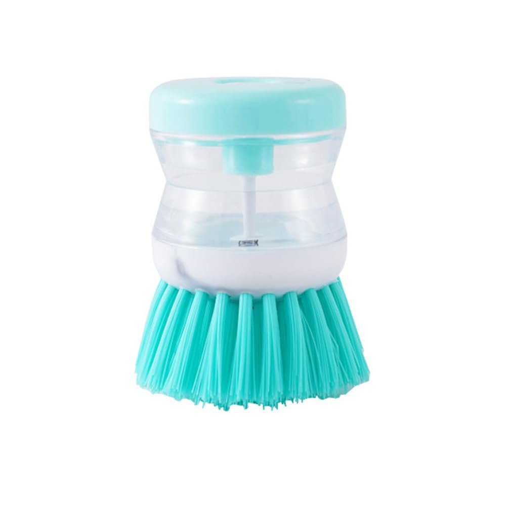 1 Pack Soap Dispensing Dish Brush, Kitchen Brush for Dish Pot Pan Sink Cleaning, Green