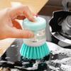 1 Pack Soap Dispensing Dish Brush, Kitchen Brush for Dish Pot Pan Sink Cleaning, Green view 3