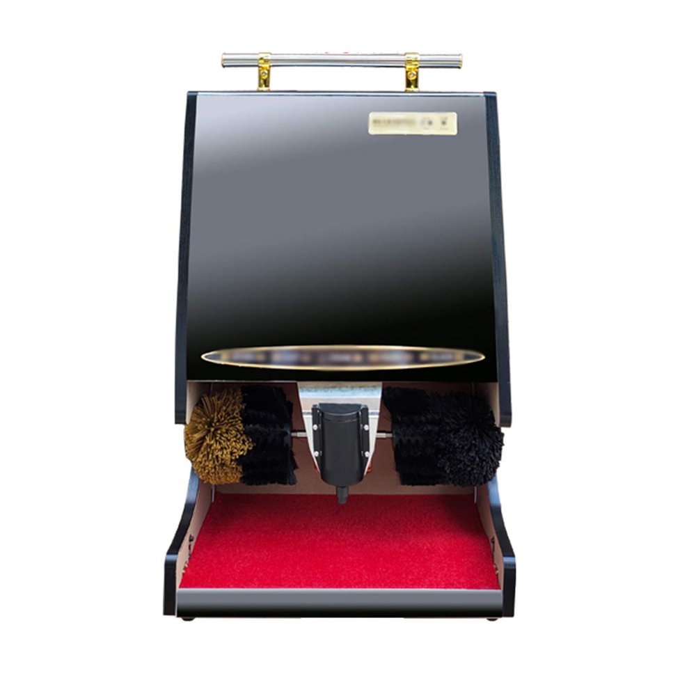 MYXJX electric shoe polisher, Vertical Hotel Lobby mall Electric Shoe Brush Machine, 4 Colors Available Shoe Brushes,(Black)