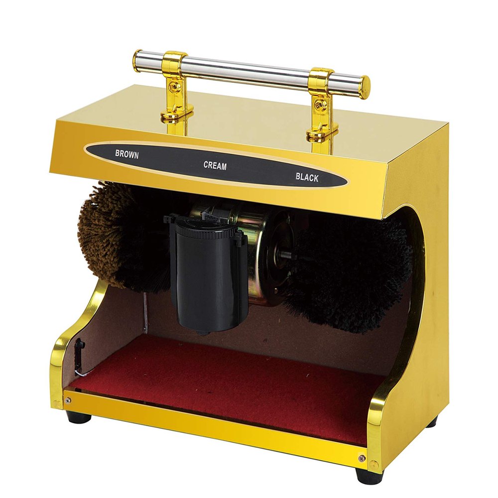 MYXJX electric shoe polisher, Fully Automatic Infra Sensor Portable Household Comb Brush,(Gold)