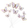 10PCS Vibranted Butterfly Cake Toppers Reusable Paper Baking Decoration Food Grade Safe Decoration For Wedding Birthday view 1