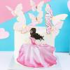 10PCS Vibranted Butterfly Cake Toppers Reusable Paper Baking Decoration Food Grade Safe Decoration For Wedding Birthday view 3