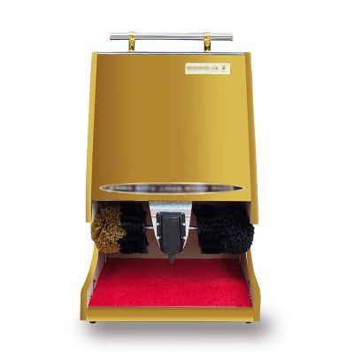MYXJX electric shoe polisher, Vertical Hotel Lobby mall Electric Shoe Brush Machine, 4 Colors Available Shoe Brushes,(Gold)