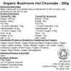 Organic Mushroom Hot Chocolate Powder - Cacao, Maca (250g) view 2