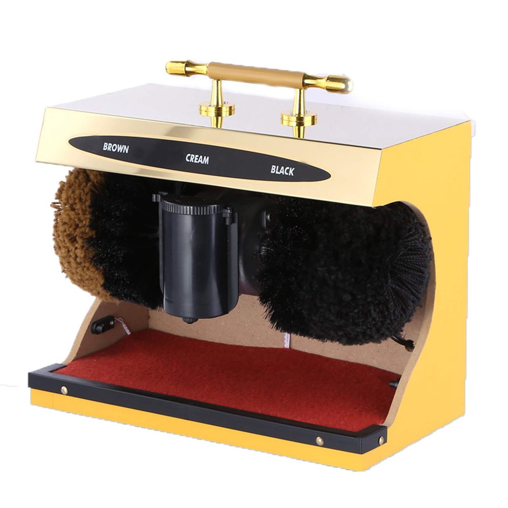 MYXJX electric shoe polisher, Shoe Brush Hotel Grade Ultra Durable Long Lasting Polisherhome Hotel Utility Household Automatic,(Gold)