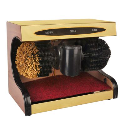 MYXJX electric shoe polisher, Automatic Induction Automatic Shoe Shine Machine, Automatic Photoelectric Induction Suitable for Home Living Room,(Gold)