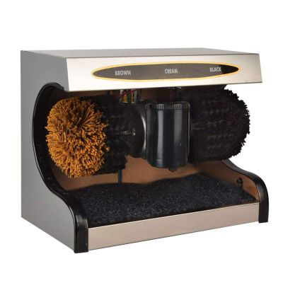 MYXJX electric shoe polisher, Automatic Induction Automatic Shoe Shine Machine, Automatic Photoelectric Induction Suitable for Home Living Room,(Silver)