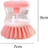 2 Pcs Pink Dish Brush with Soap Dispenser, Soap Dispensing Brush, Dish Pot Pan Sink Cleaning, Kitchen Brush, Dish Brush Washing Utensils, Soap Dispensing, Washing Up Liquid Dispenser view 2
