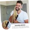 CALLARON Wooden Handle Facial Cleaning Brush for Men with Ergonomic Design Lightweight Professional Salon Style Shaving Brush Suitable for Home and Barber Use view 3