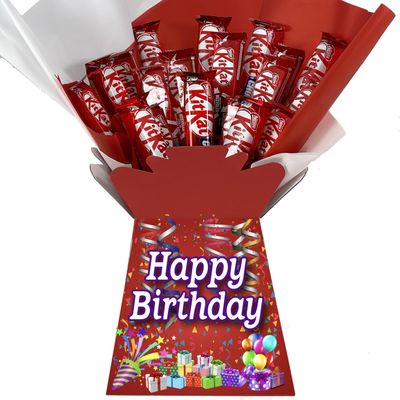 Birthday chocolate gift hamper bouquet gift box (Compatible with KITKAT)