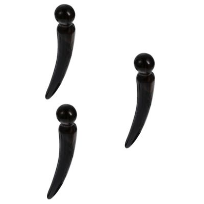 VALICLUD 3pcs Portable Ox Horn Massaging Board for Body Care Natural Scrapping Tool Massage Rod for Skin and Foot Relief