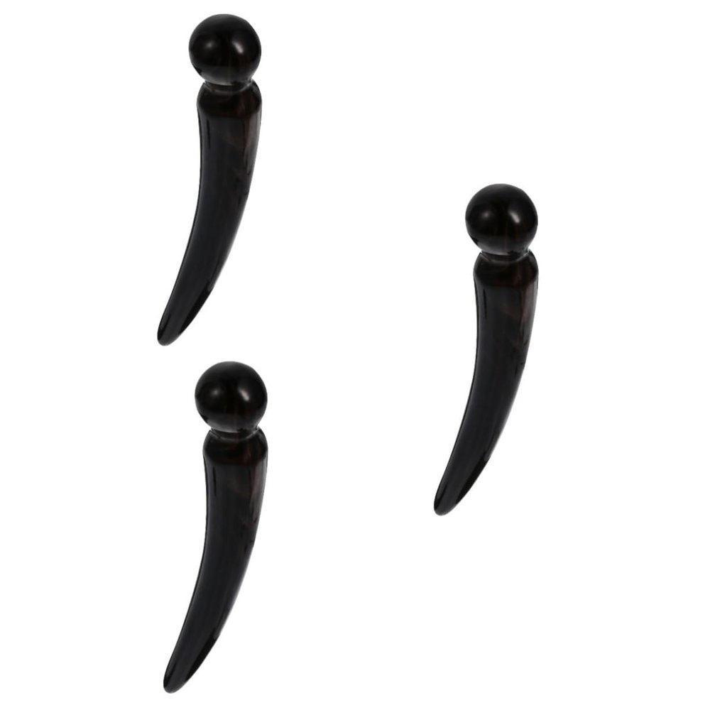VALICLUD 3pcs Portable Ox Horn Massaging Board for Body Care Natural Scrapping Tool Massage Rod for Skin and Foot Relief
