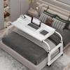 Bed Desk Over, Over bed Table Table for Twin Full Queen King Size Bed Frame Over Bed Desk Height Adjustable Rolling Medical Table Over bed Table with 4 Wheels Computer Workstation Over bed view 1