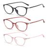 KOOSUFA Lightweight TR90 Blue Light Blocking Reading Glasses Women Men Oval Computer Readers Stylish Eyewear Eyeglasses 3 Colors Set +1.5 view 2