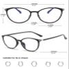 KOOSUFA Lightweight TR90 Blue Light Blocking Reading Glasses Women Men Oval Computer Readers Stylish Eyewear Eyeglasses 3 Colors Set +1.5 view 3