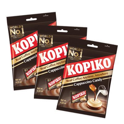 Kopiko Cappuccino Candy 100g x 3 Pack Instant Coffee Flavoured Hard Sweets
