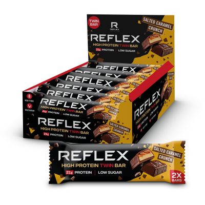 Reflex High Protein Bars, High Fibre, Salted Caramel Crunch, 12x60g