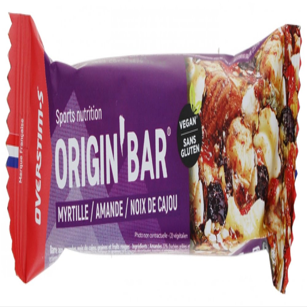 Overstims Origin Bar 40g - Blueberry/Almond/Cashew