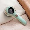 Lint Remover, Sweater Defuzzer with 6 Blades, Rechargeable Fabric Shaver for Clothes Furniture, Rapid and Efficient Fabric Care, Customizable Speed Settings, Convenient USB (Green) view 4