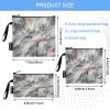 RPLIFE Beautiful Marble Texture Washable Snack Bags and Sandwich Bag Reusable, Zipper Food Storage Pouch for Travel Work Office School (Set of 3: S/M/L) view 3