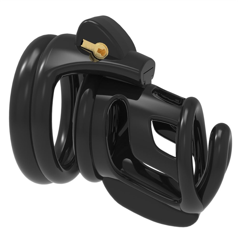 Black Protective Cage, Portable Cage with 4 Size Rings + 1 Key-Q (S)